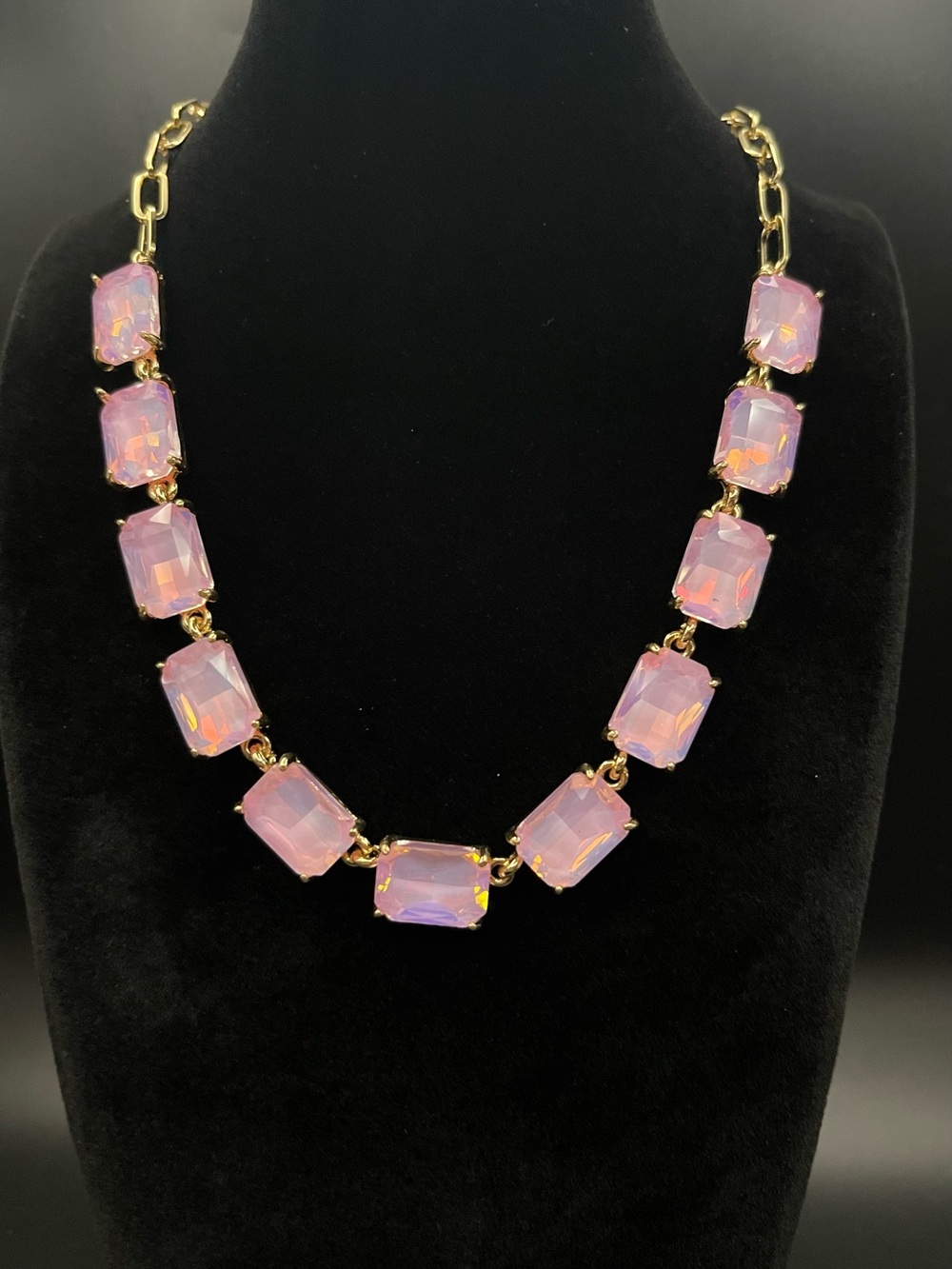Chic & Chic New York Pink Shimmer Statement Necklace 16-19" NWT
